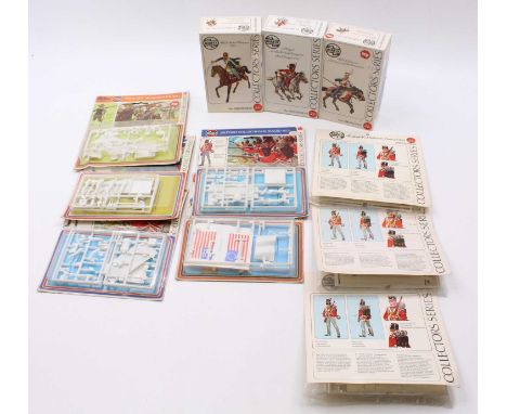  A collection of Airfix plastic kits to include 54mm scale figures, and three other collectors' series boxed figures, example