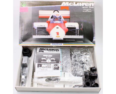 A Protar plastic and white metal model kit for a No. 208M Mclaren MP4/2C 1/12 scale Formula One race car, as driven by World 