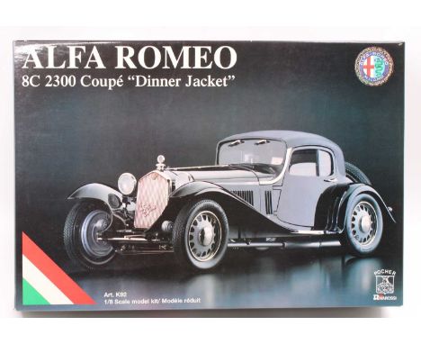 A Pocher Rivarossi No. K92 1/8 scale kit for an Alfa Romeo 8C2300 coupe titled Dinner Jacket, as issued in the original packa