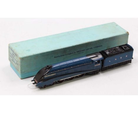 Hornby-Dublo 3-rail pre-war Sir Nigel Gresley 4-6-2 loco &amp; tender LNER 4468, with valences, black name-plates. It is prob