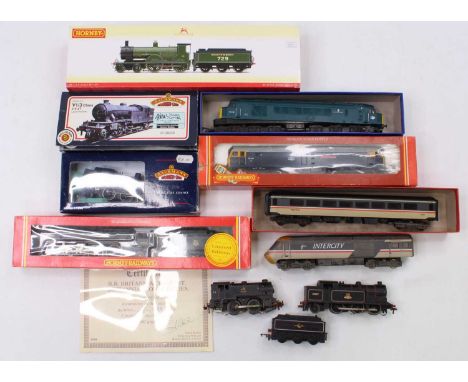 A large box of 00-gauge locos, generally in (VG) condition but boxes either missing or missing internal fitments (BF-G): Horn