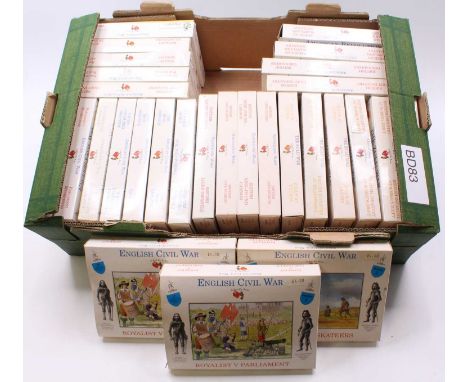 A collection of 29 boxed A Call to Arms 1/32 scale mixed military figure kits to include a series 1 English Civil War Royalis