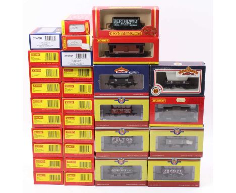 Thirty boxed goods wagons (some duplicates): 21 Hornby; 5 Oxford Rail &amp; 4 Bachmann. All appears to be (NM-M) (BNM-M)