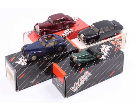 Western Models 1/43rd scale white metal group, 4 examples to include a WMS 62X Alfa Romeo Freccia Open, a WMS59 1953 Bentley 