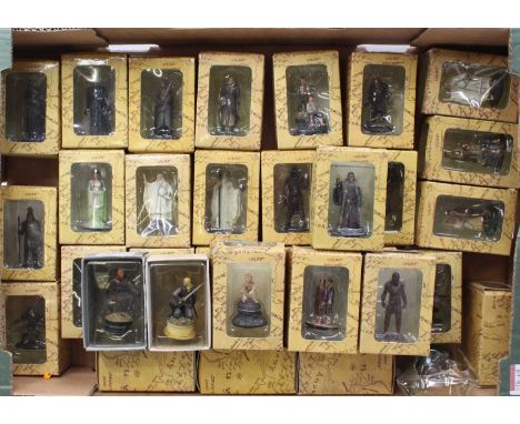 A collection of Eagle Moss limited Lord of the Rings white metal action figures, 30 examples, to include some chess piece iss