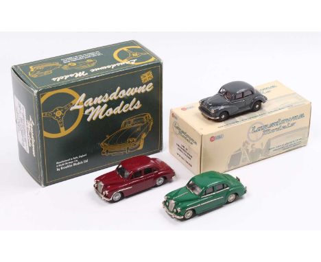 A Lansdowne Models 1/43 scale white metal vehicle group to include a Lansdowne Special Twin Pack issue representing 10 years 