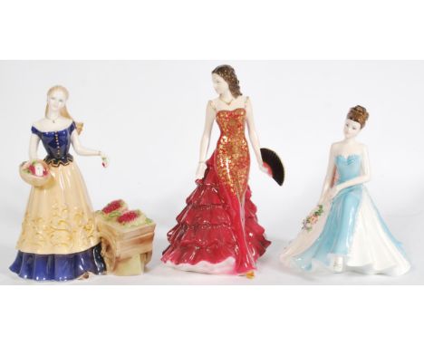 A selection of vintage ceramic figures to include Coalport 'Special Birthday' lady figurine, Royal Worcester 'Carmen' from th