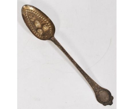 An 18th century Georgian silver hallmarked berry spoon bearing hallmarks for London 1792 makers&nbsp;John Lias. Weighs 52.7 g