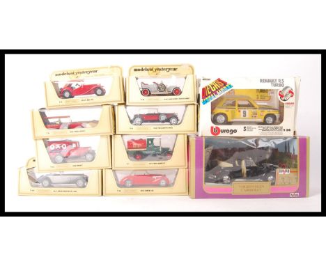 An assorted collection of Matchbox Model Of Yesteryear scale diecast model cars to include; Y-6 , Y-22 , Y-15 along with Bura