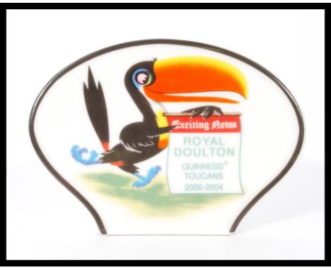 A Royal Doulton advertising ceramic plaque Guinness Toucan Vendor News Namestand MCL11. Limited edition 1730/2000. Complete w