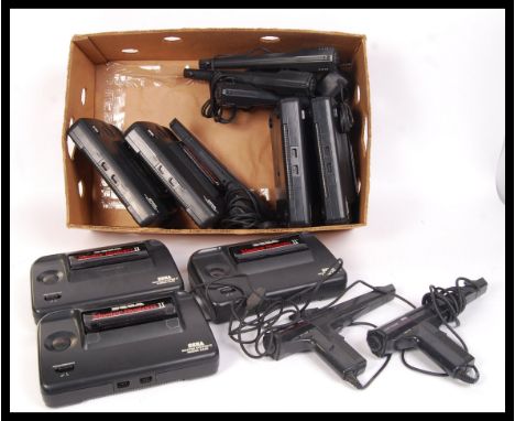 A collection of 7x vintage Sega ' Master System II ' games consoles. All unboxed, and consoles only. Along with 6x Sega ' Lig