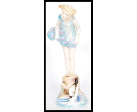 A Royal Worcester figure entitled Sea Breeze modelled by F G Doughty model number 3008. Stamps and signatures to base.&nbsp;