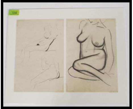 Eric Gill (1882-1940) A pair of nudes from Eric Gill First Nudes London Neville Spearman 1954. 1st Edition featuring two stud