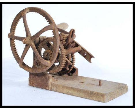 A 19th Century cast iron grinder, possibly the base for a coffee grinder, cast with the name Star.&nbsp;Measures: 29cm high x