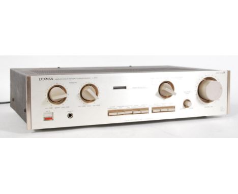 A vintage retro 20th century Luxman amplifier model L190a Circuit Duo B having dials and buttons to front.&nbsp;Measures: 11c