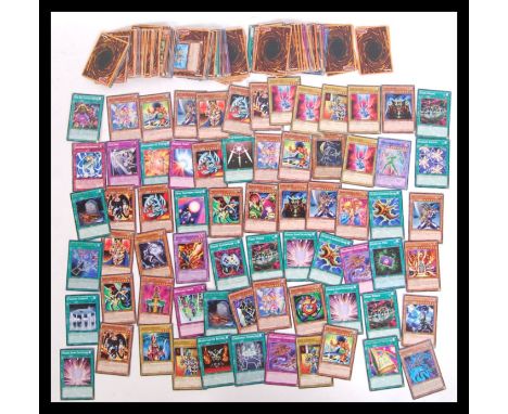 A large collection of approx 207x largely first edition Konami Yu - Gi - Oh ! cards to include; Enemy Controller, Blue Eyes T