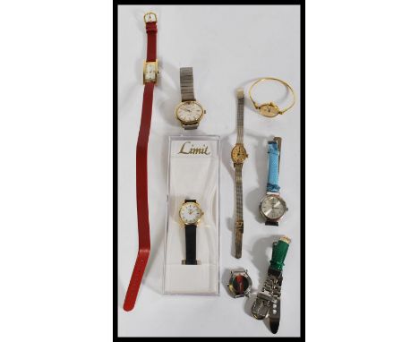 A collection of vintage watches to include Limit, Rotary, Citron, Sekonda, Montine, etc. Please see images.