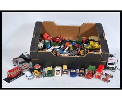 A collection of 50+ assorted scale diecast model vehicles to include Corgi , Matchbox , Lesney , Welly , Tonka and Lledo to i