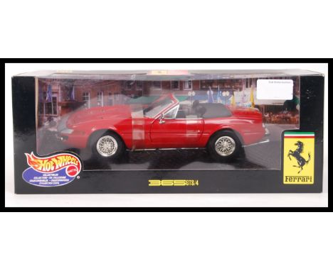 A Hot Wheels precision diecast model 1:18 scale ' Ferrari 365 GTS/4 ' boxed diecast model. Ex-shop-stock. Mint and unused, wi