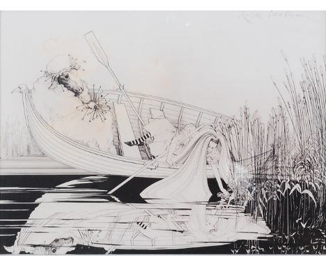 Ralph Steadman (b.1936) - Alice in Wonderland, lithographic print, signed in pen to upper right hand corner, 37 x 50cm