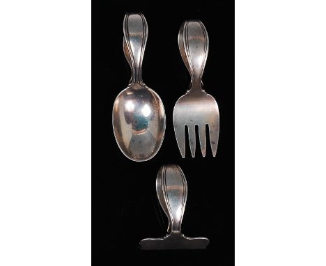 An early 20th century Tiffany & Co sterling silver caddy spoon, having a reeded edge, stamped 'Tiffany & Co Sterling' verso, 