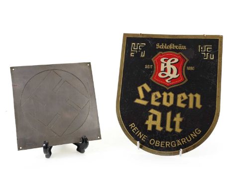 TWO GERMAN THIRD REICH TYPE ARMBANDS, ALONG WITH A HITLER YOUTH TYPE PATCH the first inscribed DEUTSCHE LUFTWAFFE, the second