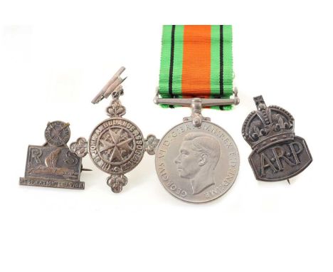 WWI SERVICE MEDAL TRIO, ALONG WITH A PAIR the trio comprising the 1914-15 Star, the War and Victory Medals (inscribed 17075 P