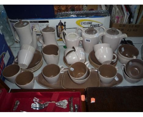 POOLE POTTERY TEA/COFFEE WARES, (over 40 pieces)
