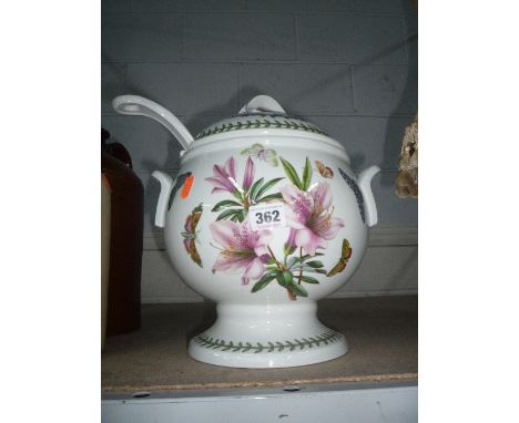 PORTMEIRION BOTANIC GARDENS SOUP TUREEN, with ladle and lid, height approximately 31cm