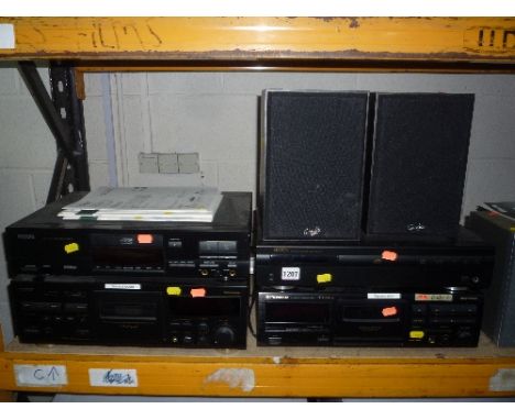 A TEAC STEREO CASSETTE DECK V-1050, Philips DCC 730 18 Bit digital recorder, Pioneer stero cassette deck CT-S450S, Ariston CD