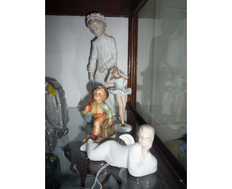 TWO NAO FIGURES, a Hummel figure and a Continental figure (4)