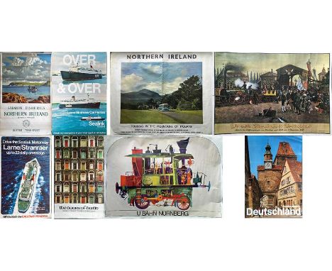 Selection of Irish & German TRANSPORT & TRAVEL POSTERS, mainly from the 1960s-70s, a few more recent. Includes Sealink exampl