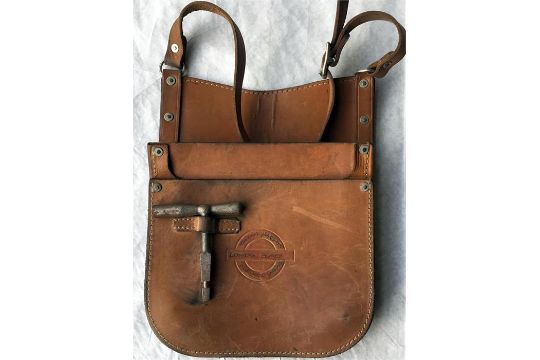 bus conductor leather money bag