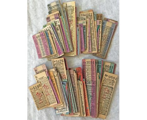 Large quantity of LCC Tramways & London Transport geographical-type TRAM PUNCH TICKETS  from the 1920s-50s period wth a varie