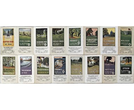 1913 (12.6.13) Underground Group publicity LEAFLET folding out to 8 double-sided panels with miniature colour reproductions o