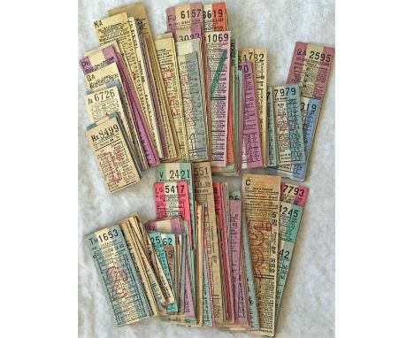 Large quantity of LCC Tramways & London Transport geographical-type TRAM PUNCH TICKETS  from the 1920s-50s period wth a varie
