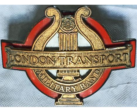 London Transport Military Band CAP BADGE of the second type, worn from c1949 until the band broke up c1969/70. The band parad