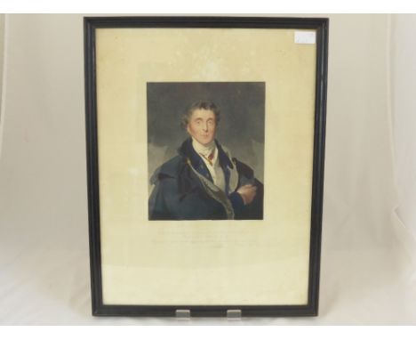 An Engraving " To The Kings Most Excellent Majesty This Portrait of Field Marshall The Duke Of Wellington K G,  painted by Th
