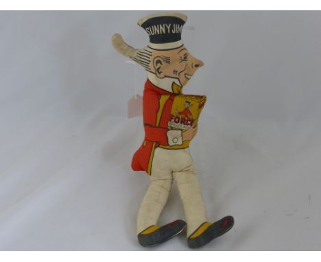 A vintage cloth doll " Sunny JIm ", the Force Wheat Flakes Doll, approx. 40 cms. in length.