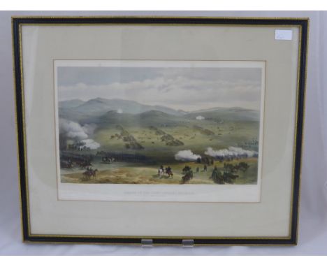 Three Lithograph Prints of Military Actions comprising Disembarkation of the Expedition to Kertch at Kamish Bournou and the B