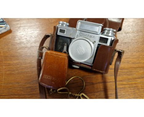 Carl Zeiss Lens Vintag Contax Camera + Lightmeter