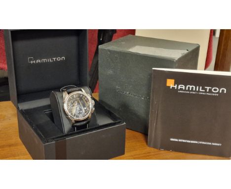 Hamilton Gents Chronograph Wrist Watch - Boxed and only very lightly worn