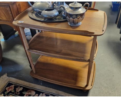Ercol Mid-Century Teak Dinner Trolley Hostess Trolley etc - 71x45x71cm high