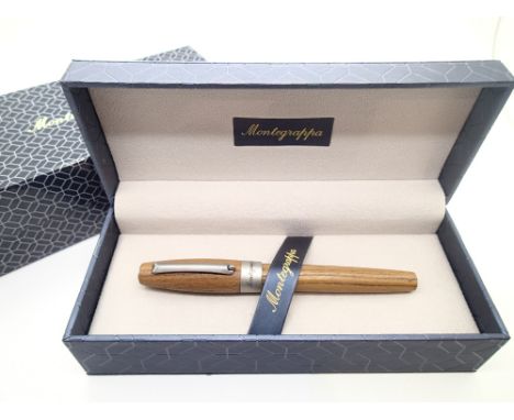 Montegrappa Heartwood light teak fountain pen, as new in box, model number I5FOW3IC 