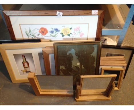 Collection of prints to include a shelf mirror and dressing table mirror 