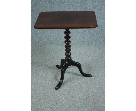 Lamp or occasional table, Georgian mahogany with tilt top action. H.68 W.56 D.42cm. 