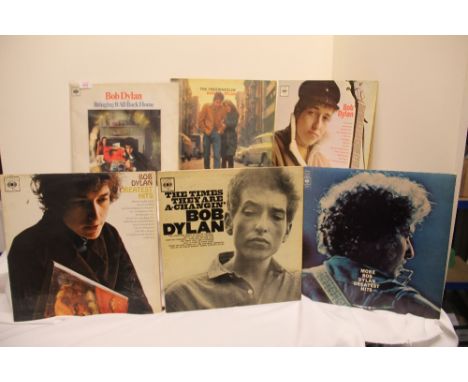 A lof of six Bob Dylan albums - nice early uk CBS pressings  - sleeves and vinyl have been well loved -VG/VG in general - we 