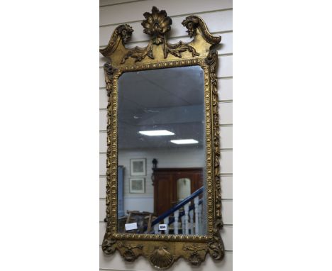 A George III style style gilt framed mirror 110cm x 54cm
