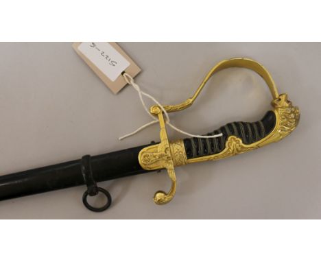 A WWII German officer's sword and scabbard, 98cm