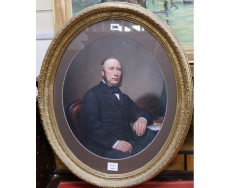 Victorian School, overpainted photograph, portrait of a William Cooper, Maltster and Brewer of the Old Shoulder of Mutton, Wi
